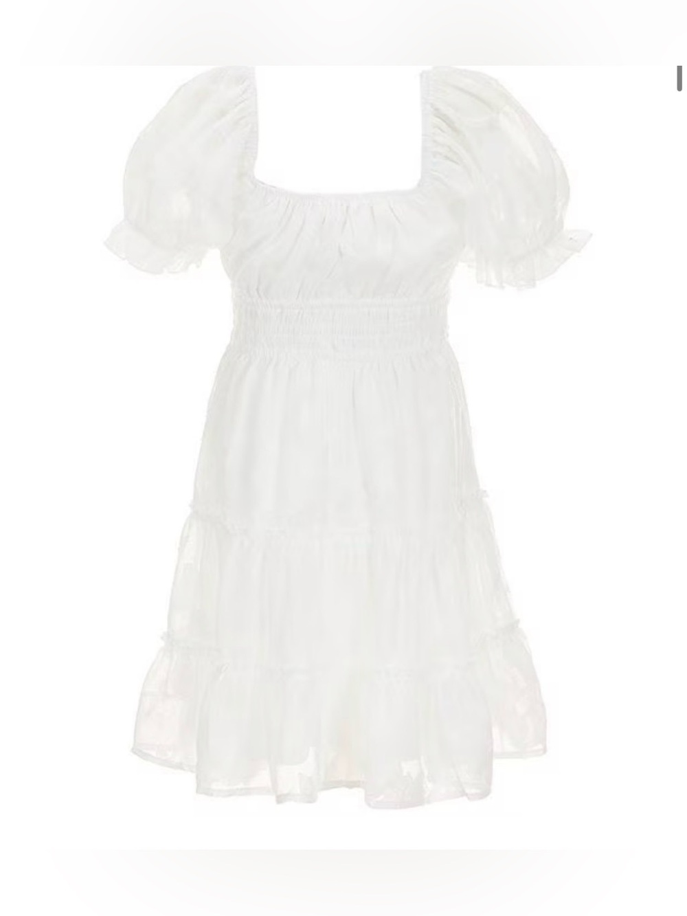 Allison + Kelly White Tiered Mini Dress